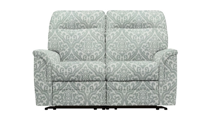Parker Knoll Hudson 2 Seater Power Plus Sofa in Damask Duck Egg Fabric